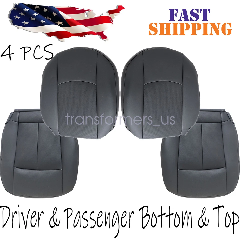 Cubierta de asiento de cuero negra para infiniti FX35 FX45 2005-2008 inferior delantera y trasera Foto 1 de 4