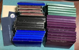 THIRTY-FOUR (34) U.S. Mint Special Mint and Proof sets - 1965 through 1998 - Picture 1 of 16