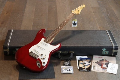 1991 G&L S-500 USA Leo Fender Signature Electric Guitar Transparent Red + OHSC - Image 1 of 4