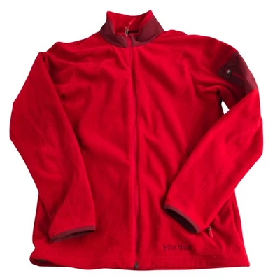 Chaqueta polar Marmot Polartec cremallera completa roja para hombre S/P aventura al aire libre Foto 1 de 4