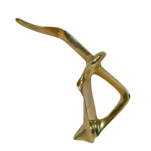 Escultura de colección moderna de mediados de siglo gaviota pájaro en vuelo latón pesado 11" de alto - Imagen 1 de 8