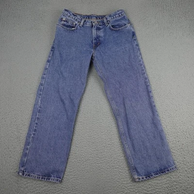 复古 Polo Ralph Lauren 牛仔裤女式 4 蓝色牛仔周六短直筒 — 第 1/4 张图片