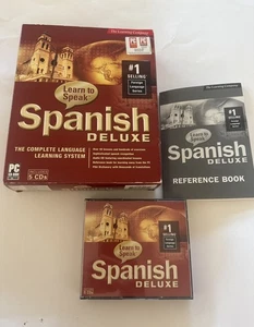 Learn To Speak Spanish Deluxe PC 5 CDS  - Picture 1 of 10