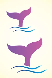 Mermaid STENCIL Fish Tail Whale Fin Wave Template 3" 4" Ocean Beach DIY Art Sign - Picture 1 of 7