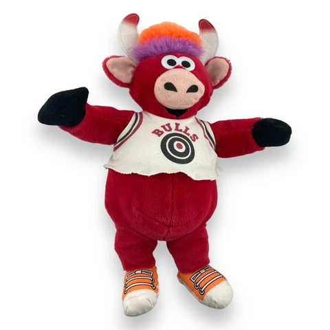 Vintage 1990s Ace Novelty Chicago Bulls Benny The Bull Stuffed Animal Air Jordan Cover