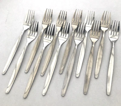 12 Gabeln 18,5 cm Lang  Menü Gabel Besteck Imbiss Bistro Home Neu - Bild 1 von 2