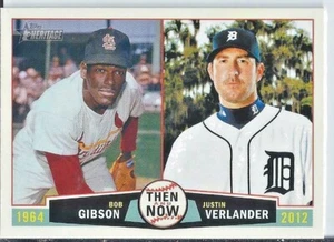 Gibson / Verlander 2013 Topps Heritage Then & Now - Bild 1 von 1