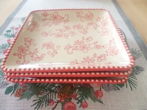 Temp-Tations Floral Lace, 3 Teller, Rot / Weiß, 17,5 x 17,5 cm - Bild 1 von 1