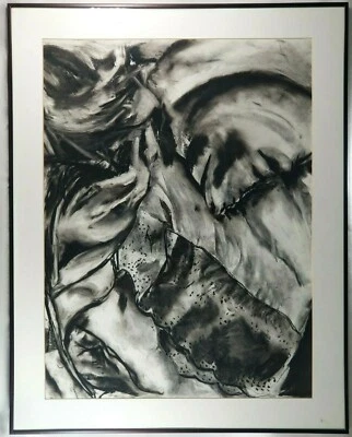 American Christine Winokur carbón dibujo sin título enmarcado y mate fecha 1997 Foto 1 de 4