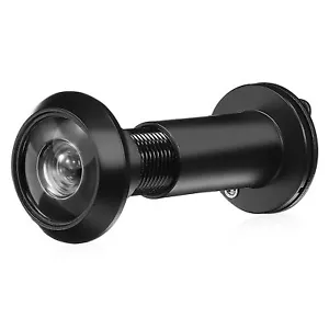 1 piece door spy peephole zinc alloy wide angle door security Black - Picture 1 of 9