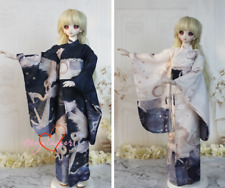 1/4 1/3 BJD Doll Clothes Japanese Kimono Suit Harp + Flying Horse Black / Beige
