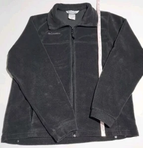 Columbia Youth XL Black Fleece Jacket Full Zip Unisex YXL 18-20 Almost Mens Smal - Picture 1 of 6