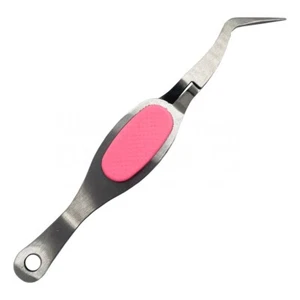 Pinzette grau pink für Nähmaschine, Stickmaschine, Overlock, Coverlock - SW11314 - Bild 1 von 3