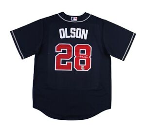 Matt Olson Signed Atlanta Braves Nike Navy MLB Jersey