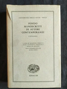 FONDO MANOSCRITTI DI AUTORI CONTEMPORANEI catalogo 1982 (Ferretti Grignani) - Picture 1 of 2