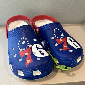 Zuecos clásicos Crocs NBA Philadelphia 76ers para hombre talla 12 208901-100 TOTALMENTE NUEVOS - Imagen 1 de 10