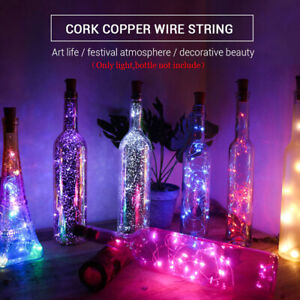 Solar Powered Cork Shape Party Decoration String Light Bottle Lights LED Lamp