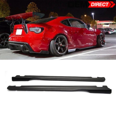 Fits 13-20 Scion FRS Subaru BRZ Toyota 86 GR Style Side Skirts PU Foto 1 de 4