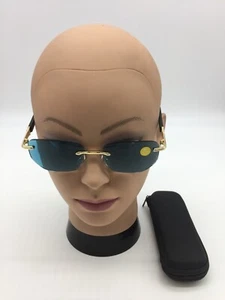 Occhiali da vista eleganti senza montatura nero/oro montatura ottica - Foto 1 di 10
