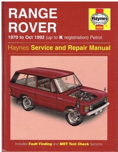 RANGE ROVER 3.5 & 3.9 LITRE V8 PETROL (1970-92) SERVICE & REPAIR MANUAL *H.BACK* - Picture 1 of 1