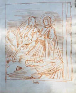 William Strang (1859 - 1921) Pastel, After Giotto - Picture 1 of 1