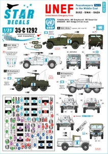 Star Decals 1/35 UNEF MIDDLE EAST PEACEKEEPERS Part 2 Yugoslavia & Sweden - Picture 1 of 2