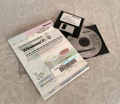 Windows 98 SE Completo di CD, Floppy d'avvio e Guida Italiano perfetto - Immagine 1 di 2