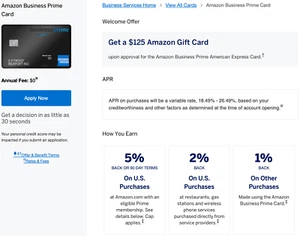 American Express Referral Link ✅ $125 ✅ Amex Amazon Business Prime Card ✅ Biz - Picture 1 of 24