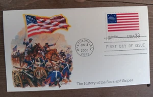 29 STAR FLAG 1847 THE STARS AND STRIPES 2000 FLEETWOOD CACHET FDC UNADDR - Picture 1 of 1