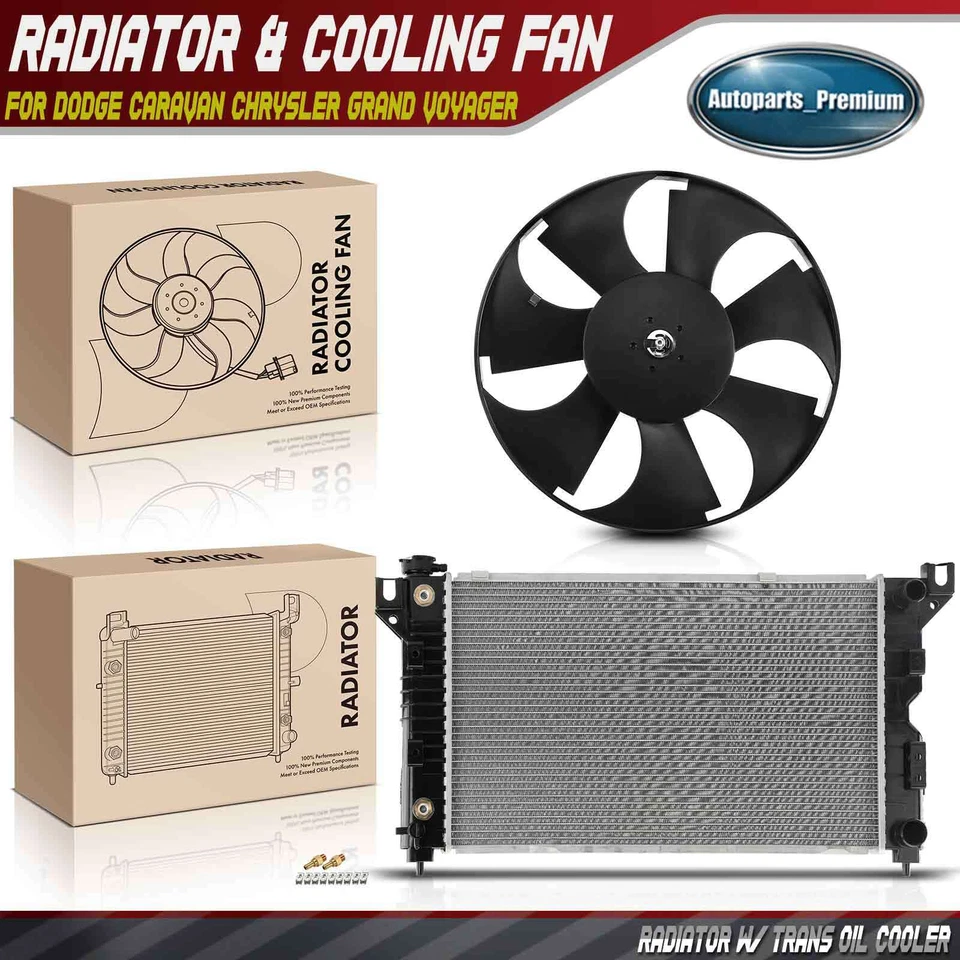 Вентилятор радиатора и охлаждения в сборе для Dodge Caravan Chrysler Plymouth Grand Voyager - Изображение 1 из 4