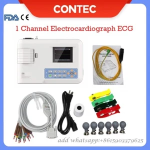 ECG100G ECG/EKG Machine Digital 1 Channel 12 lead Electrocardiograph printer - Picture 1 of 14