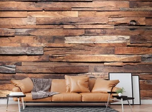 Timber Wood Plank Wall Mural Photo Wallpaper Paper Poster Design Art 366x254 cm - Imagen 1 de 8