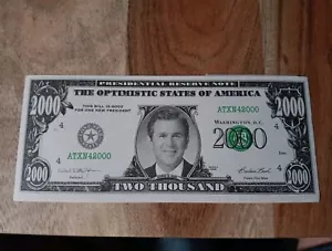 George W Bush 2000 Dollar Bill “Victory” Presidential Reserve Note - Picture 1 of 2