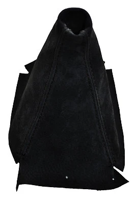 BLACK STITCHING FITS NISSAN SKYLINE  R33 GEAR BOOT 1993-1998 SUEDE - image 1 of 3