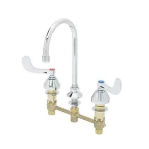 T&S Brass B-2867-04 8" Concealed Deck Mount Mixing Faucet w/ 5-3/4" Gooseneck - Picture 1 of 1