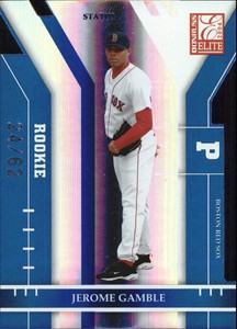 2004 Donruss Elite Status Red Sox Baseball Card #176 Jerome Gamble Rookie /62