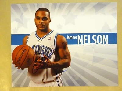 Autographed JAMEER NELSON Signed 8x10 Photograph Orlando Magic Basketball - Image 1 of 4