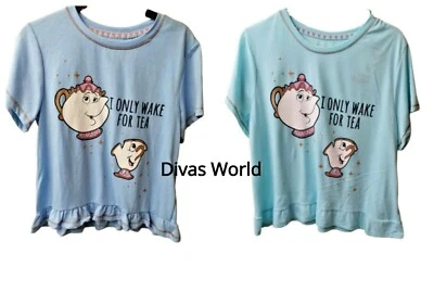 Primark Disney BELLEZA Y LA BESTIA SEÑORA POTTS COPA CHIP Damas Niñas Pijama Top Foto 1 de 4