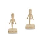 2 PCS Mobile Phone Resin Garden Easter Island Sculpture Stand