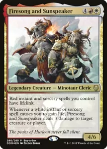 MTG Firesong and Sunspeaker FOIL NM Buyabox Promo Dominaria DOM Magic card - Picture 1 of 3