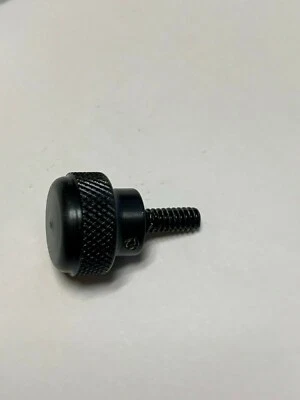 TQM 3/4" Black Oxide Steel Knurled Dome Knob, 10-32 x 5/8" Stud - DKA-0