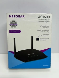 NETGEAR AC1600 Dwuzakresowy gigabitowy router WiFi R6260 Czarny, Używany, Bezpłatna wysyłka - Zdjęcie 1 z 9