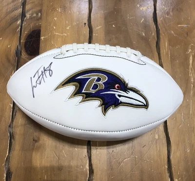 Lamar Jackson Signed Baltimore Ravens Logo Football PSA - Image 1 of 4