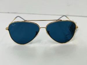 Gafas de sol Ray-Ban Aviator inversas RB R0101S 9202/3A oro rosa azul 59 mm nuevas - Imagen 1 de 11