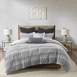 100 Cotton Duvet Set Mid Century Modern Boho Design All Season Comforter Cover B - Picture 1 of 12