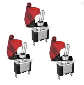 3PCS 12V 20A Rocker Toggle Switch, Heavy Duty LED Illuminated Toggle Switch Red - Bild 1 von 3