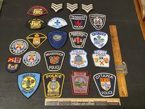 Lote De Colección Parches de Policía Canadiense BC OTTAWA TORONTO VANCOUVER WINNIPEG ONEIDA - Imagen 1 de 24