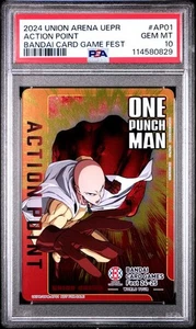 Union Arena One Punch Man Action Point Bandai Card Gam Fest OPM-AP01 PSA 10 - Picture 1 of 2