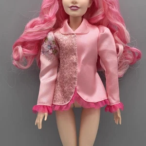 JACKET DISNEY DESCENDANTS PINK SATIN FLORAL PRINT JACKET FASHION DOLL CLOTHES - Picture 1 of 11
