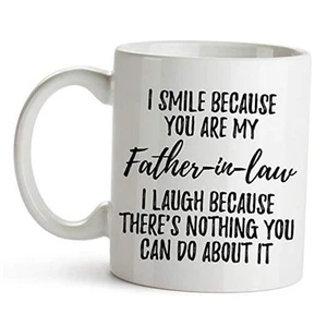 Father-in-Law Coffee Mug, 11 Ounces, Funny Father-in-Law Cup from Daughter - Picture 1 of 7